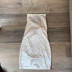 h&m strappy satin dress
